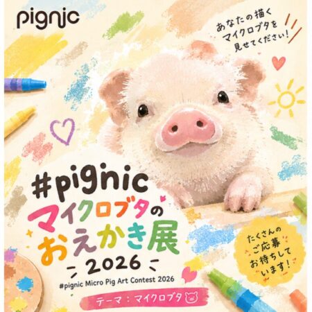 イベント情報】「pignic マイクロブタのおえかき展」開催！イラスト応募でカフェ招待券や店舗展示のチャンス